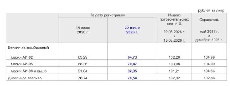 В регионе цена АИ‑95 выросла с 68,36 до 70,47 рубля за литр. В целом с декабря по май все марки бензина подорожали почти на 5%, дизель — около 3%.